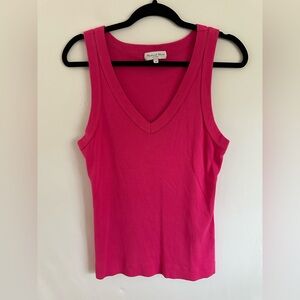 Michael Stars Basic Pink 100% Cotton Tank Top Size M Minimalist Capsule USA